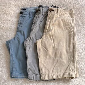 Bundle of 3 Men’s American Eagle Longboard Shorts, W 26”